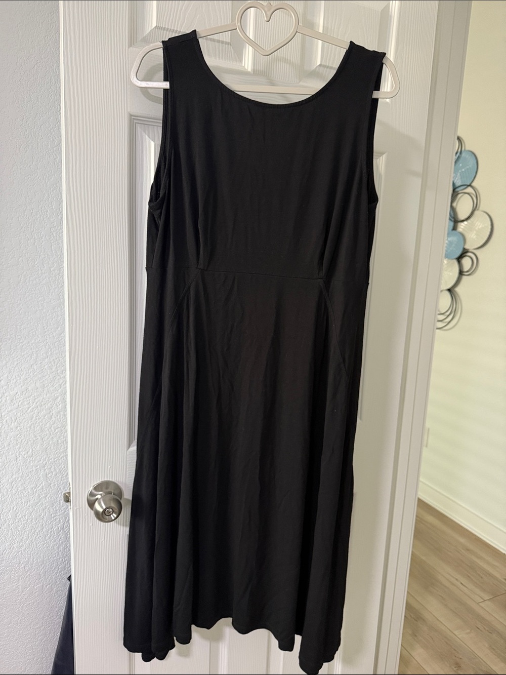 Eileen Fisher Black Sleeveless Scoop-Neck Dress